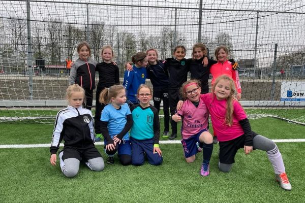 Ruim 60 meiden tot 12 jaar nemen deel aan de GirlsOnly cup bij Haslou